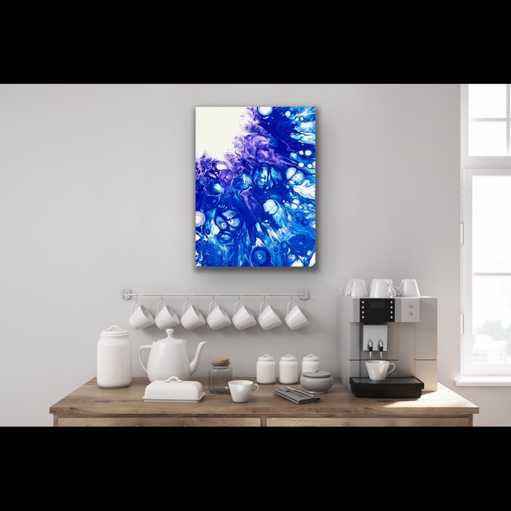 Painting - Fluid Art Original In 11x14 Canvas - Rising Glory